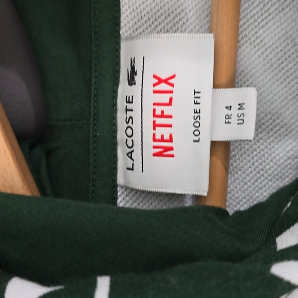 Men's Green Lacoste x Netflix Hoodie - Picture 5 of 5